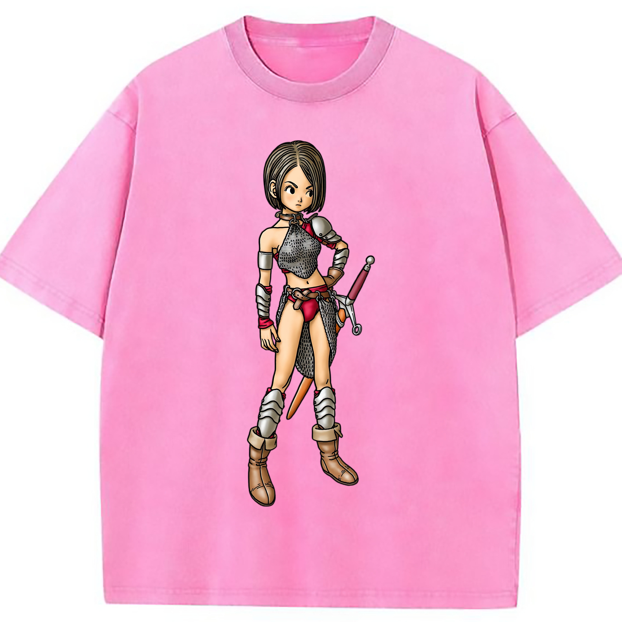 （画像用） ドラゴンクエスト Doragon Kuesuto Dragon Quest 綿100% ヴィンテージ風 半袖Tシャツ（フロントプリント）
